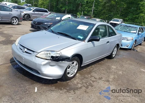 2001 Honda Civic Lx из США, поврежденный, VIN 1HGEM22561L067461